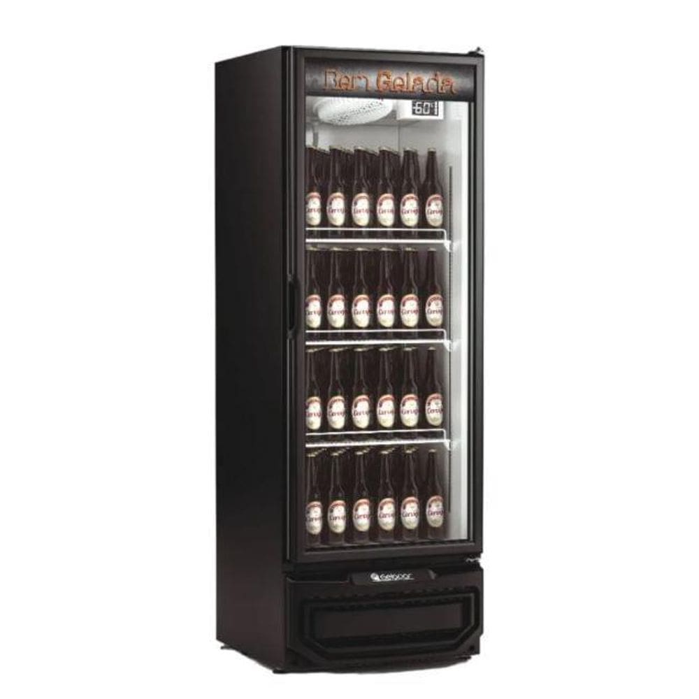 Refrigerador Vertical Cervejeira 410L GCB-40V/PR/220V Porta de Vidro Laterais Pretas - Gelopar