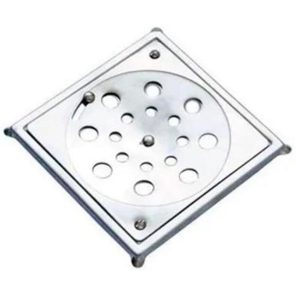 Ralo Grelha Dinox Aço Inox 304 Com Caixa 15X15Cm