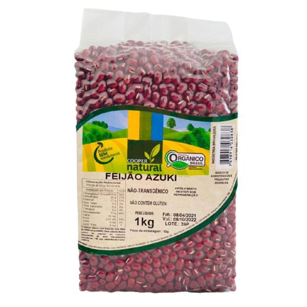 Feijão Azuki Orgânico Coopernatural 1Kg