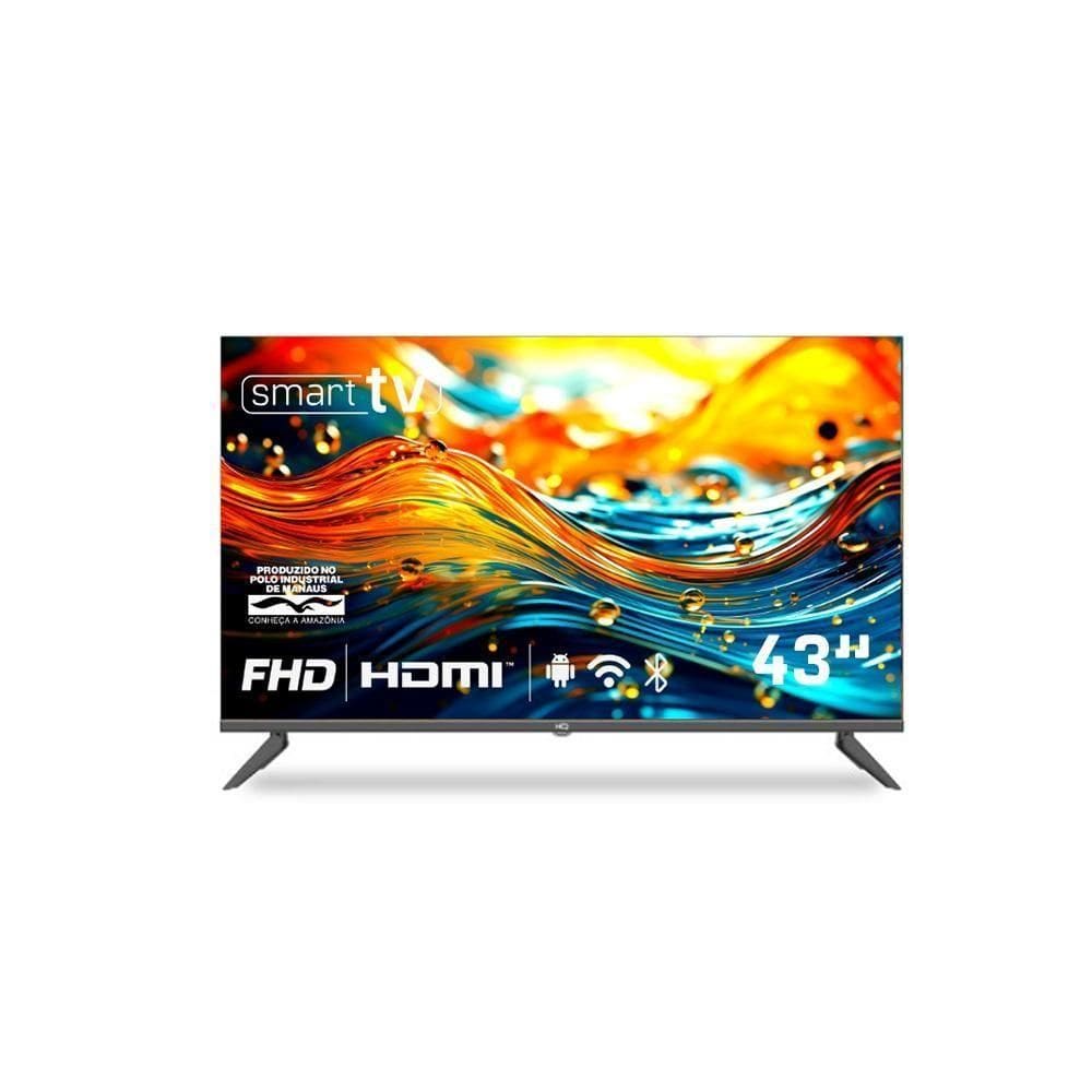 Smart HQ 43 Full HD Tela Sem Bordas Sistema Design Slim HQS43NKHM Bivolt