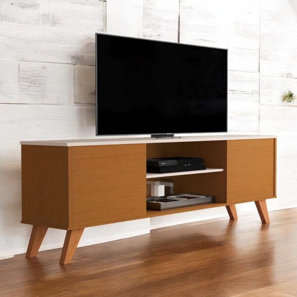 Rack Com Prateleiras Helena Ypê E Off White Sal Movelaria