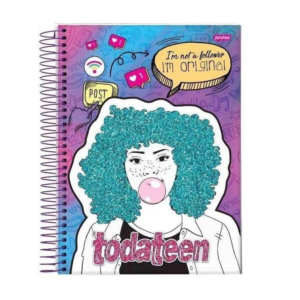 Caderno 10 Matérias 200Fls Espiral Toda Teen