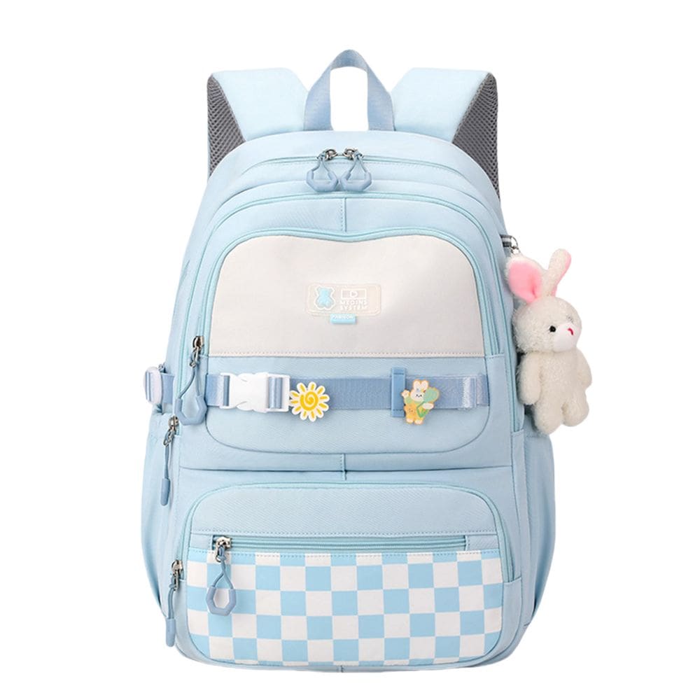Mochila escolar TYHOTULY Cute for Girls Kawaii Bookbag Blue