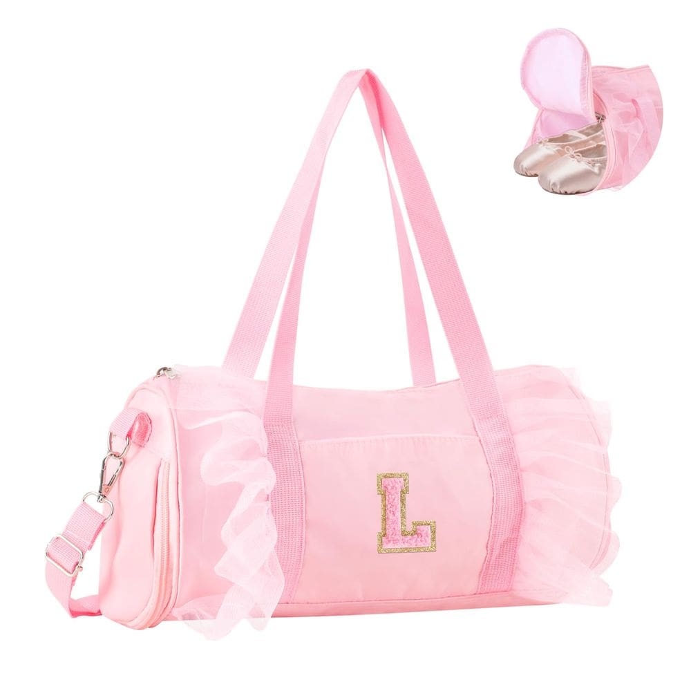 Bolsa de dança Iqimott personalizada inicial para meninas rosa