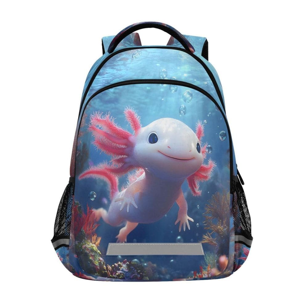 Mochila escolar ALAZA Ocean Axolotl para crianças com bolso para laptop