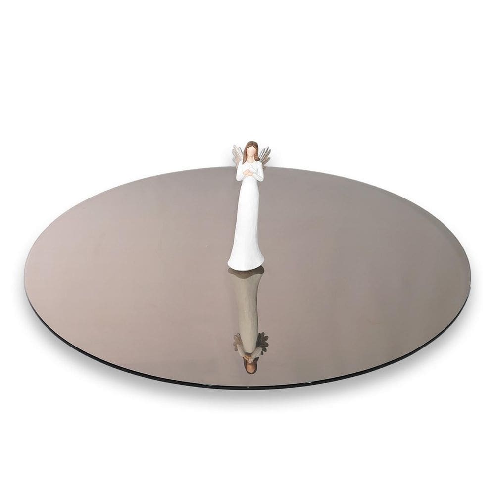 Prato Giratório de Vidro Temperado Bronze 80cm 8mm