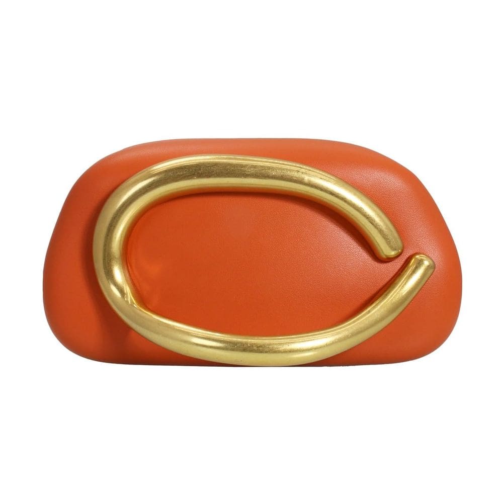 Bolsa feminina Tasysain em couro PU Compact Stone Orange