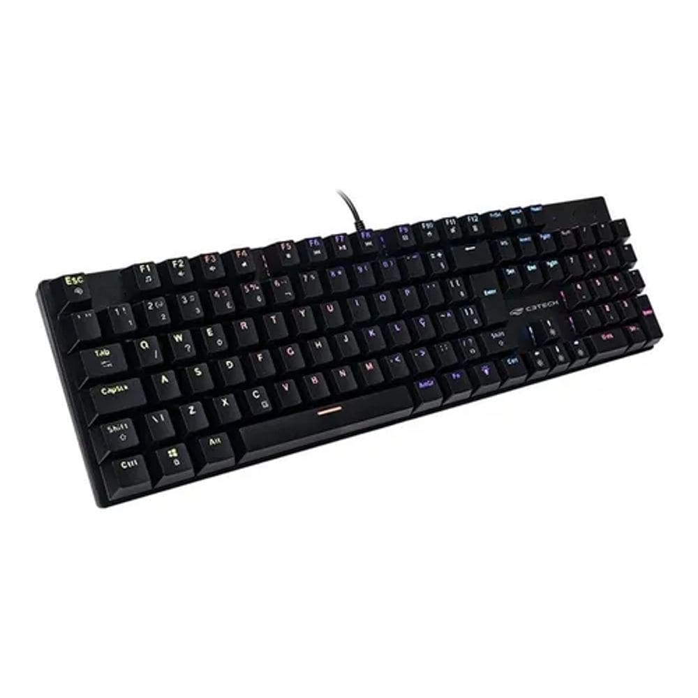 Teclado Gamer Mecanico Usb Kgm-900Bk Preto C3 Tech