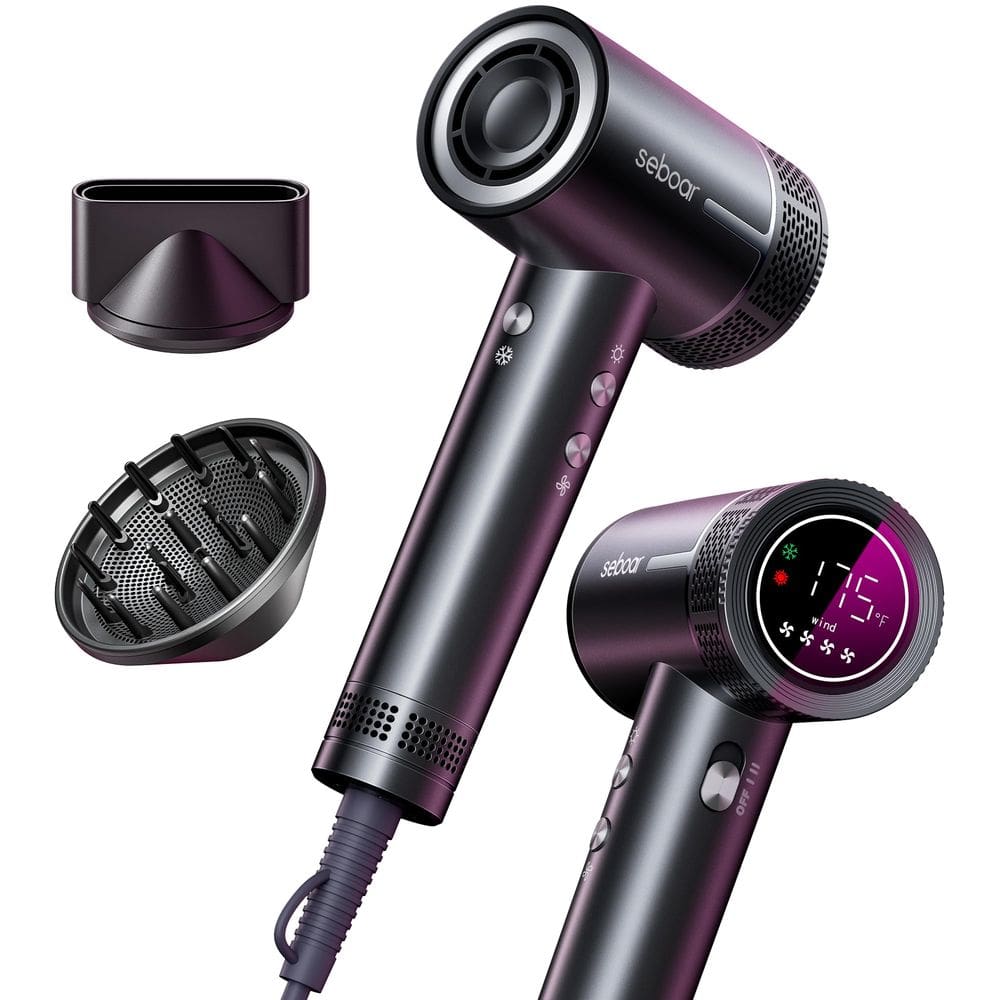 Secador de cabelo seboar High-Speed Ionic 1500W com difusor 500mL