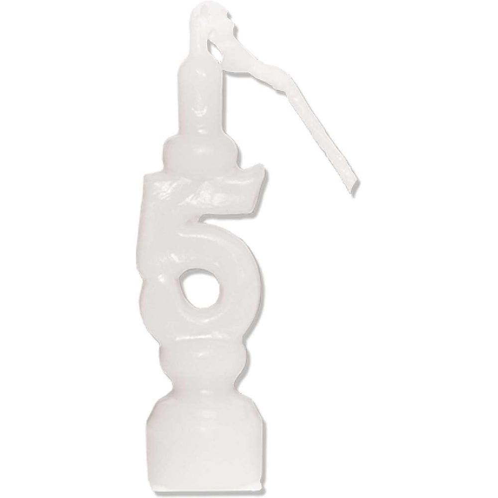 Vela Para Aniversario N.05 Branca