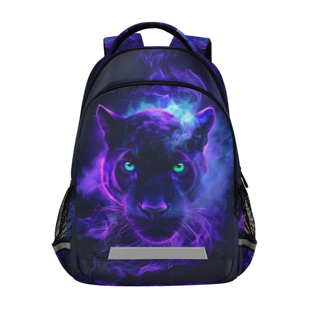 Mochila WEVIBOFU Purple Glowing Panther Black Leopard Kids