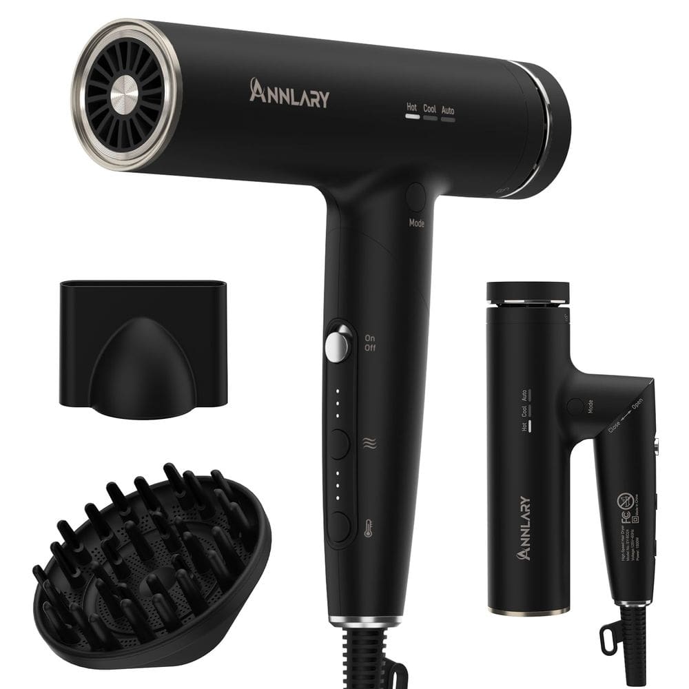 Secador de cabelo ANNLARY Plasma Ion 1500W 110000 RPM para cabelos cacheados