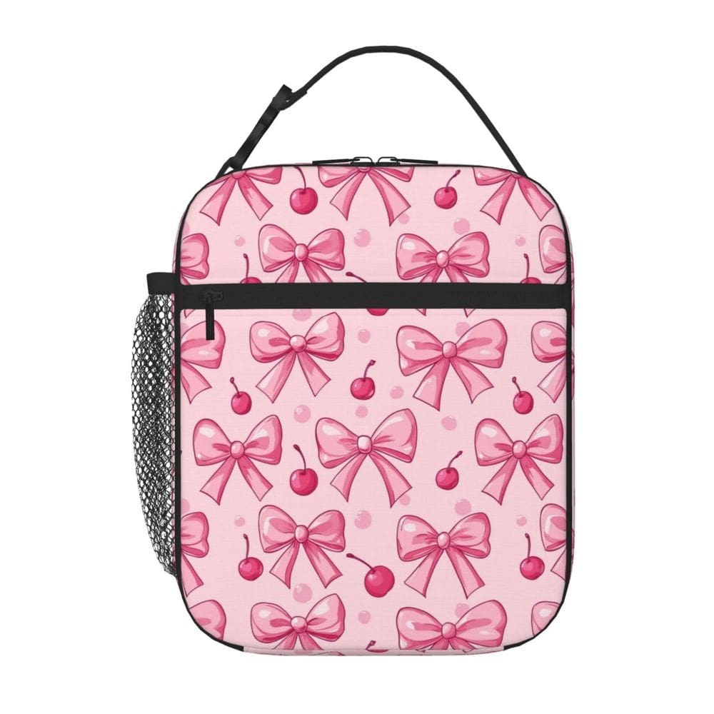Lancheira SUPLUCHOM Pink Bows Cherry Insulated Bento Box Cooler