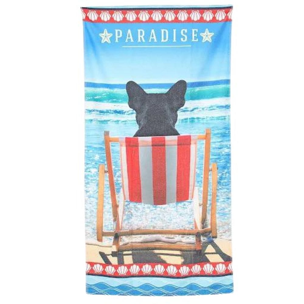 Toalha Praia Aveludada Transfer Dog Summer Lepper