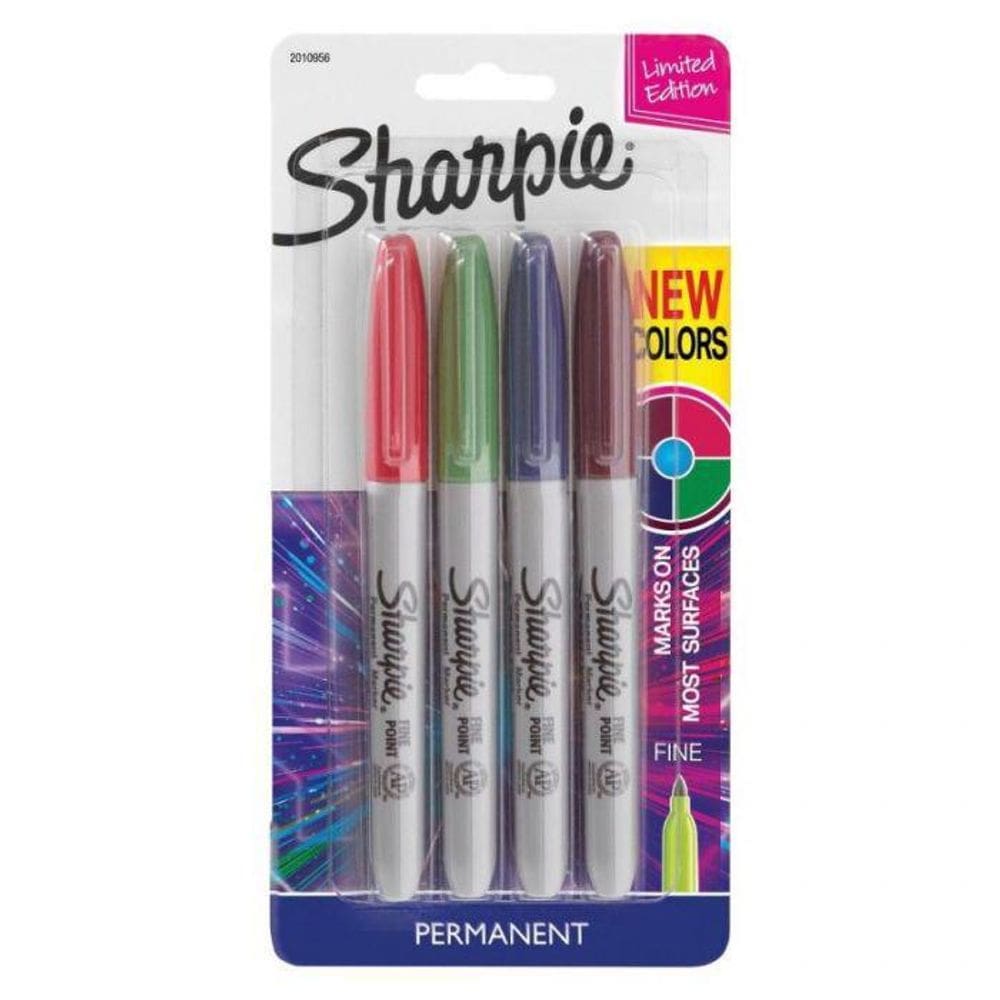 Blister C/4 Marcadores Permanente Sharpie Fino Cos