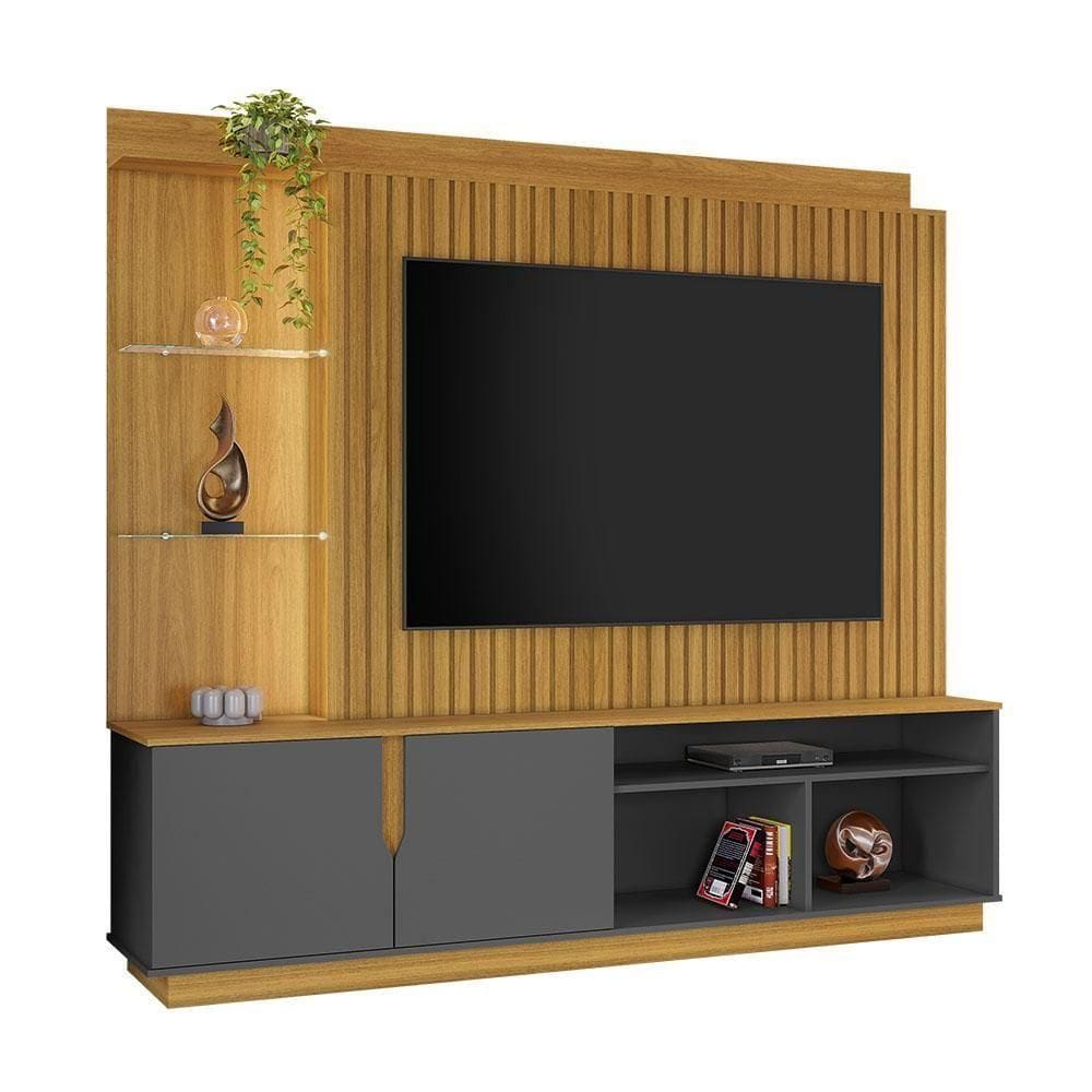 Home Amparo Para Tv Até 60 Nature Grafite Jcm