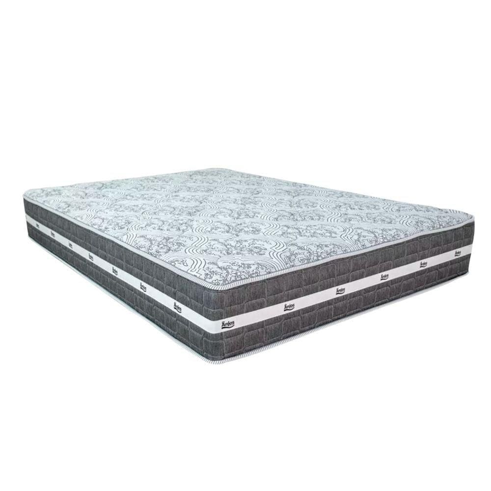 Cama Box Baú Branco E Colchão Black Graphite Molas Ensacadas King 193x203x32
