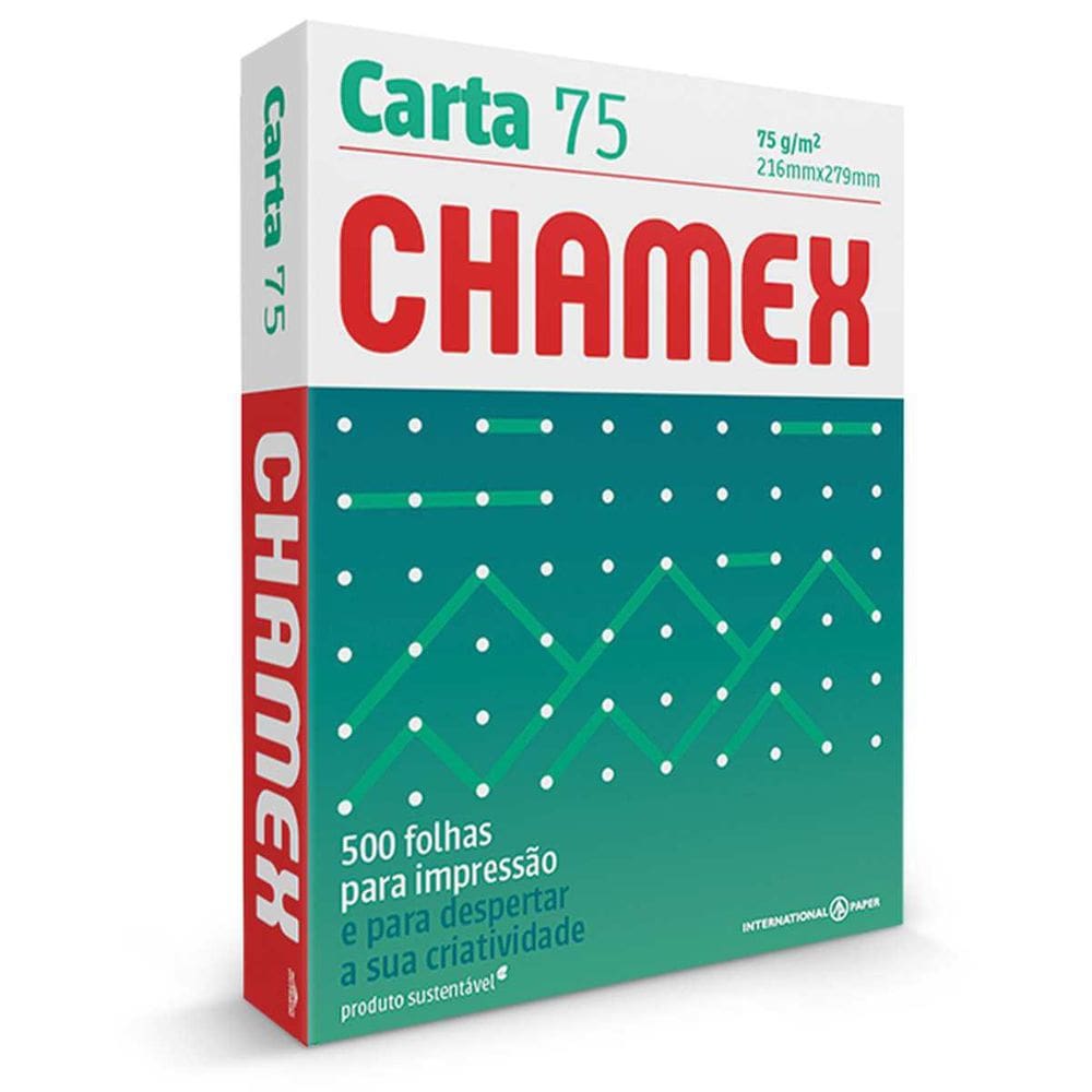 Papel Sulfite Carta Chamex 75G 500 Fls.