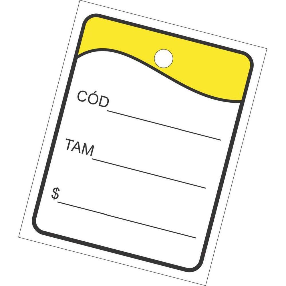 Etiqueta Para Marcação Tag 30X38Mm Cartão Amarela