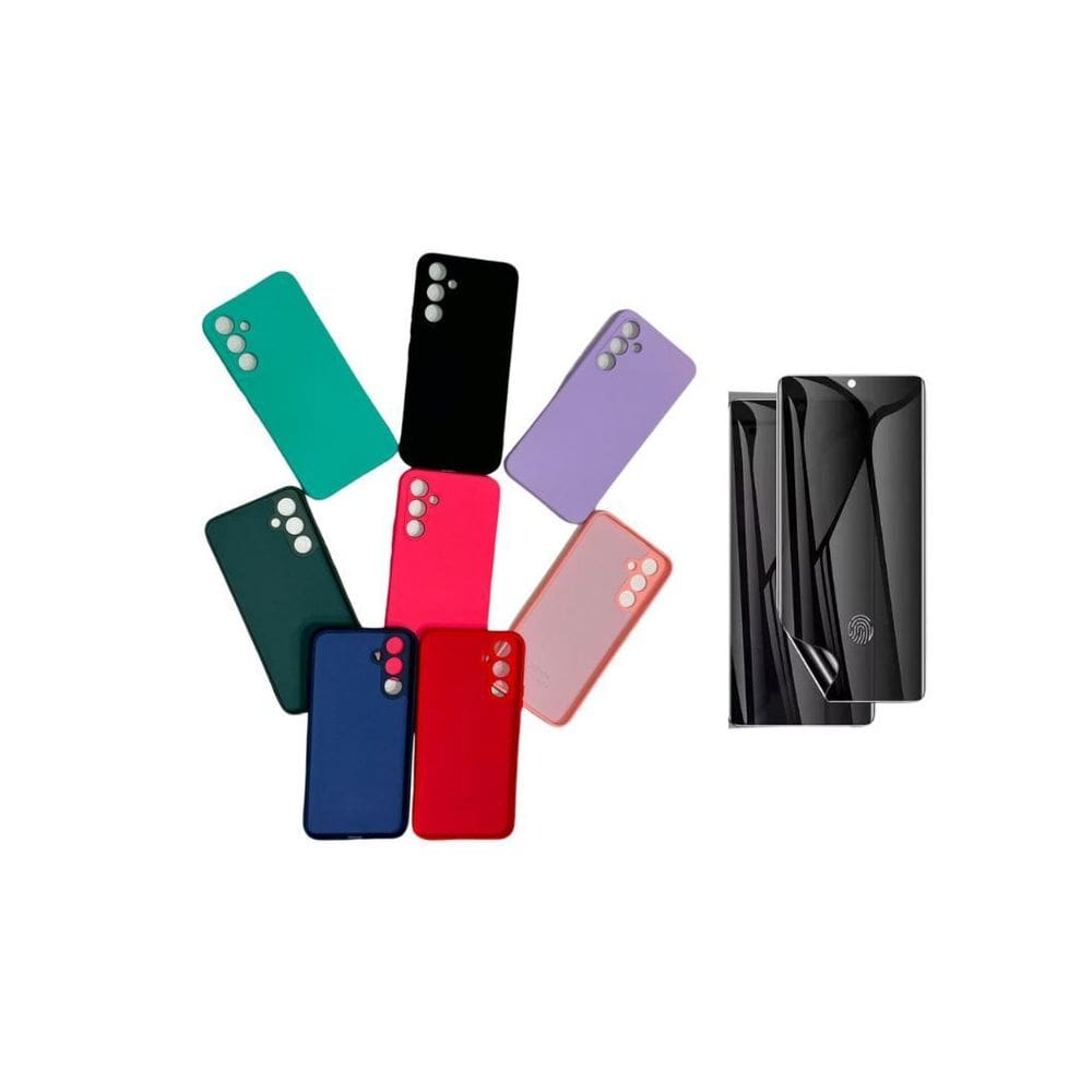 Capa Compatível Para Samsung S24 + Película Gel Privacidade