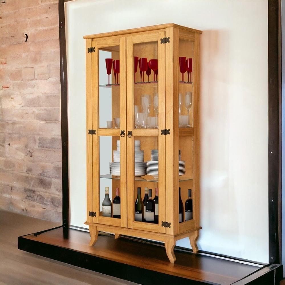 Cristaleira Bella Luna Imbuia Atraente