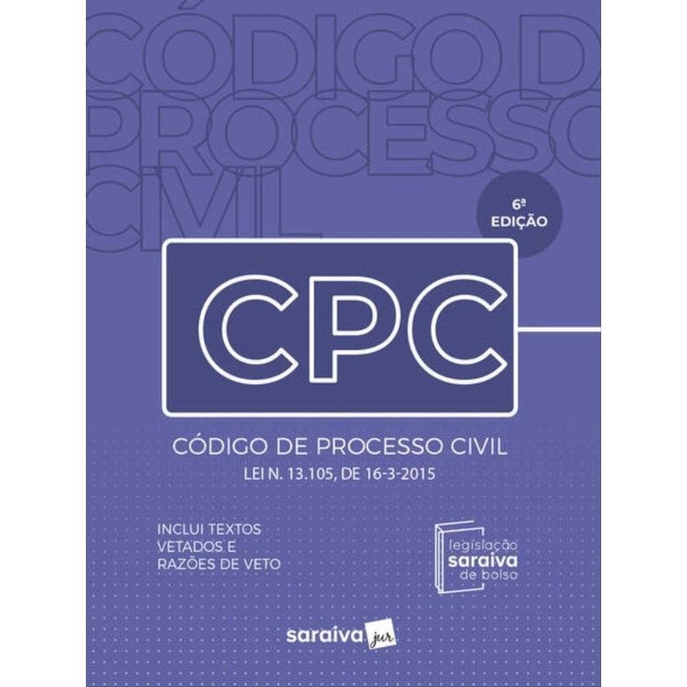 Código De Processo Civil Mini - Legislação Saraiva De Bolso - 6 Edição 2024