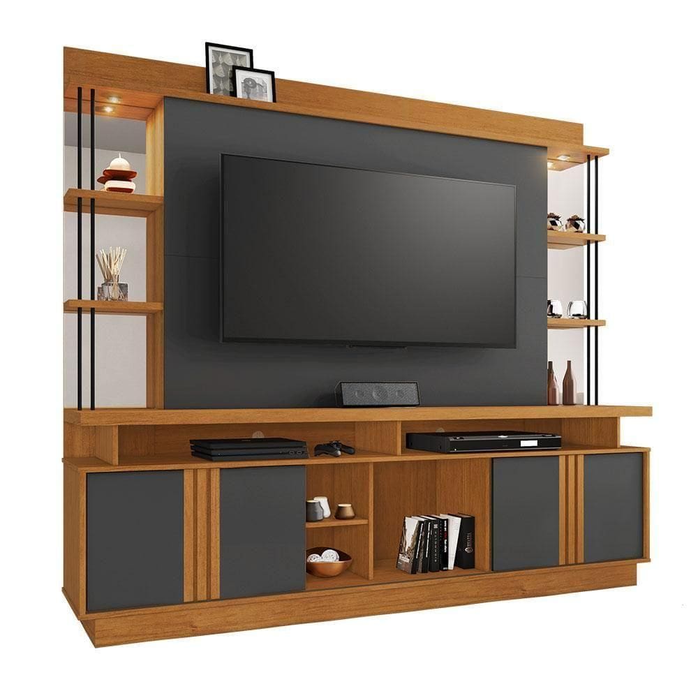 Home Esplendor Para Tv Até 65 Cinamomo Grafite Jcm