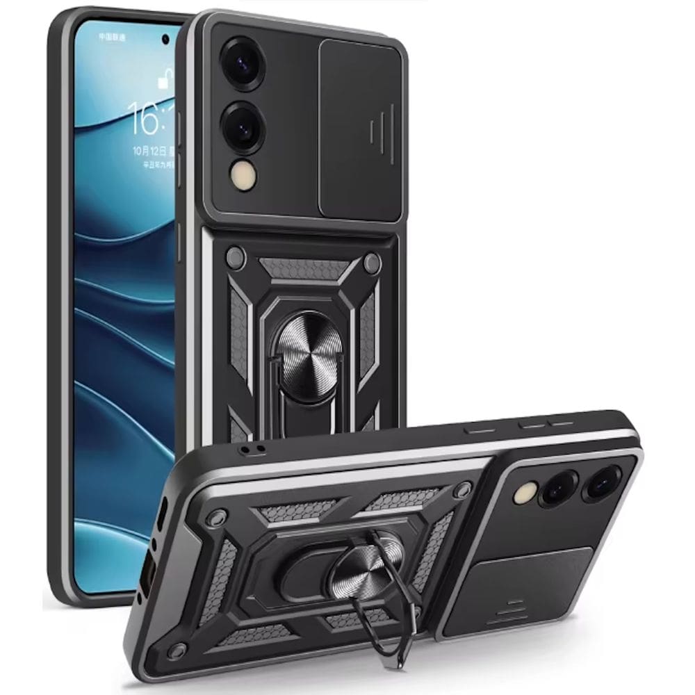 Capa Capinha Armadura C/ Proteção da Camera Suporte Anel 360 Para Samsung Galaxy S25 Edge / S25+ Plus