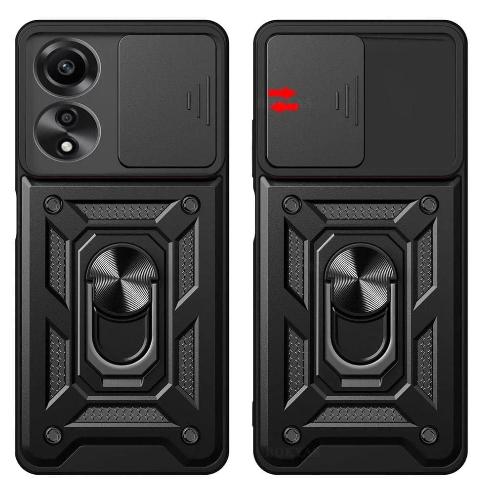 Capa Capinha Armadura C/ Proteção da Camera Suporte Anel 360 Para Oppo A60