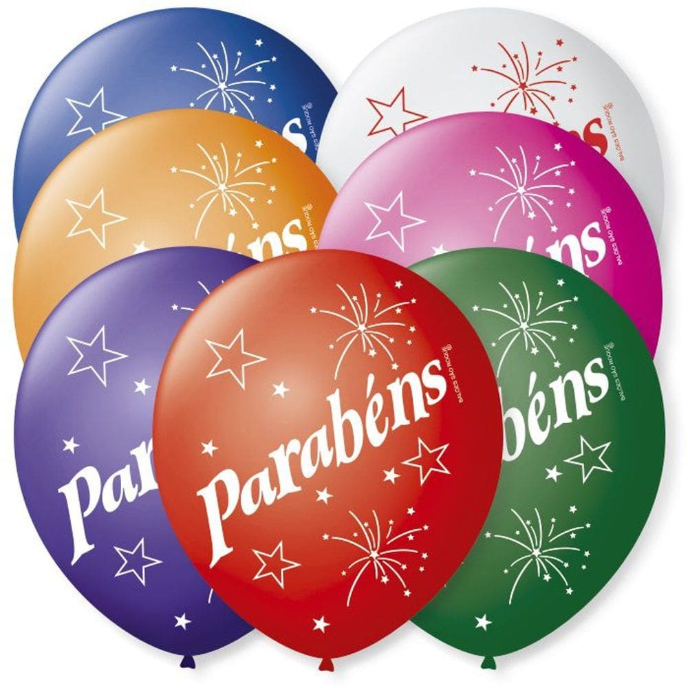 Kit Balão São Roque N°9 Com 25 Unidades - Parabéns