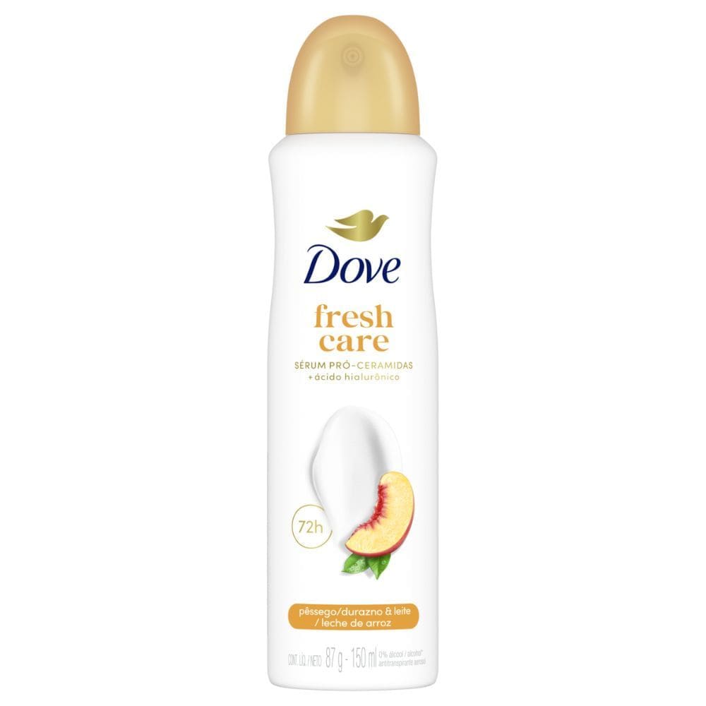 Antitranspirante Aerossol Dove Fresh Care Pêssego e Leite de Arroz 150ml
