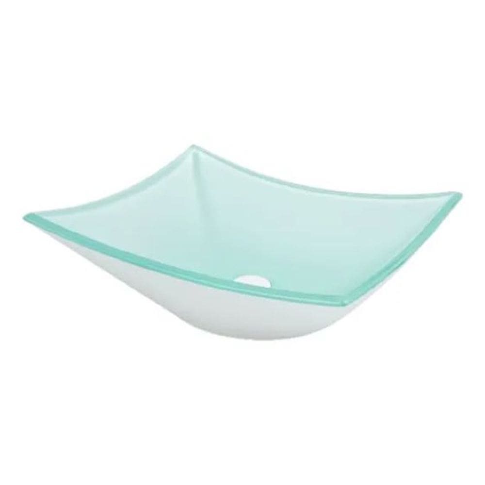 Cuba De Vidro Para Banheiro Ou Lavabo Cor Branca