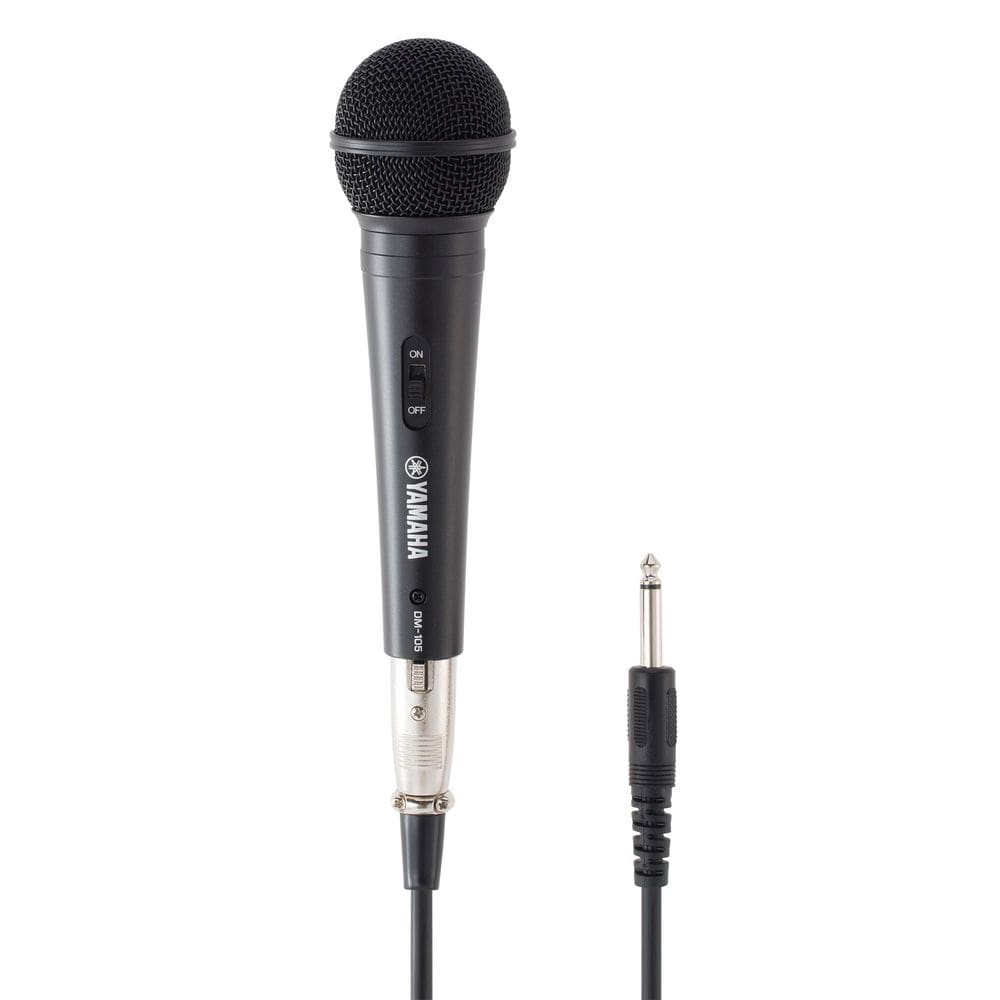 Microfone Dinâmico Unidirecional DM105 Preto com Cabo Yamaha