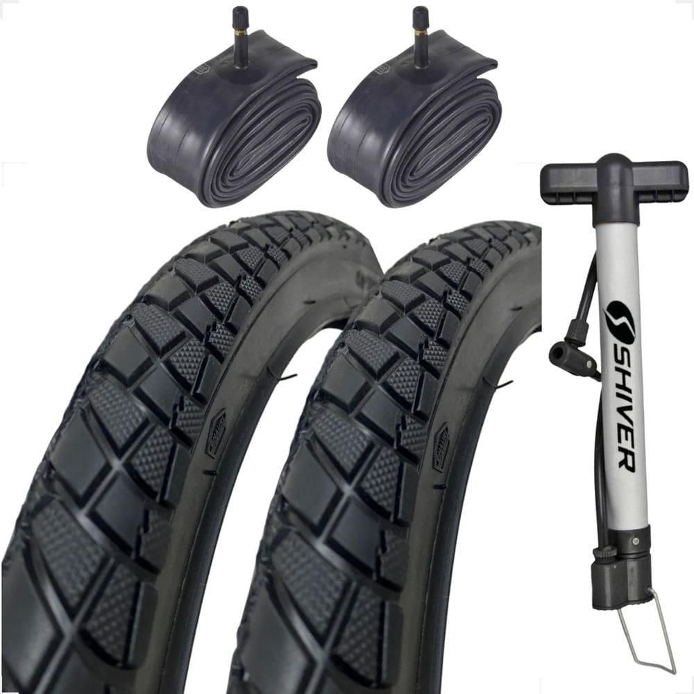 PAR Pneu Bicicleta Shiver tipo praieiro Aro 26 X 2.125  Monark tropical PAR Camara Bico grosso Bomba