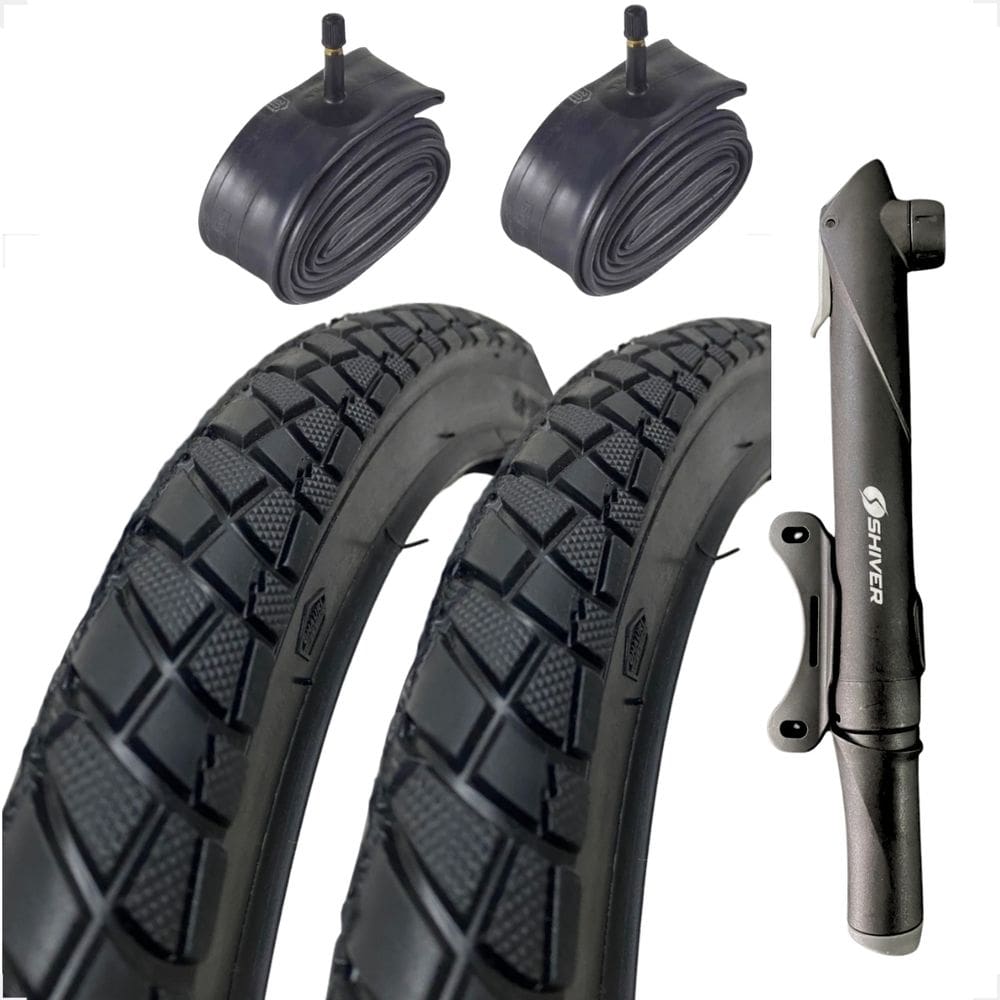 PAR Pneu Bicicleta Shiver praieiro Aro 26 X 2.125 Monark tropical PAR Camara Bico grosso Mini Bomba