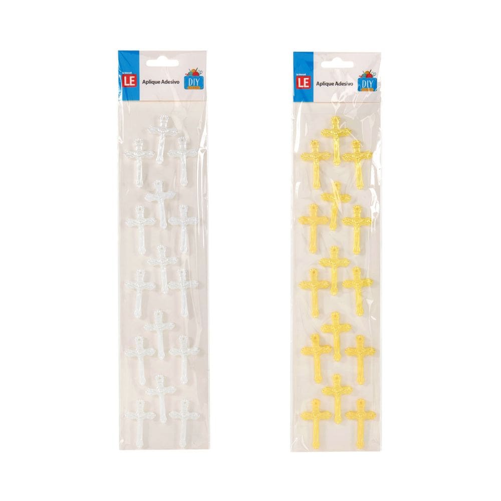 Adesivo Le Cruz 40mm com 15 Unidades Cores Diversas - Item Variado