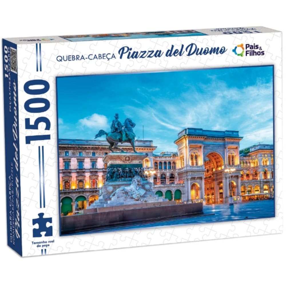 Quebra cabeça Piazza del Duomo 1500 peças - Puzzle QC Pais e filhos