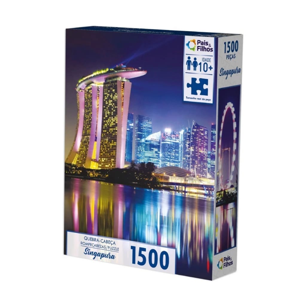 Quebra cabeça Singapura Malásia 1500 peças - Puzzle QC Pais e filhos