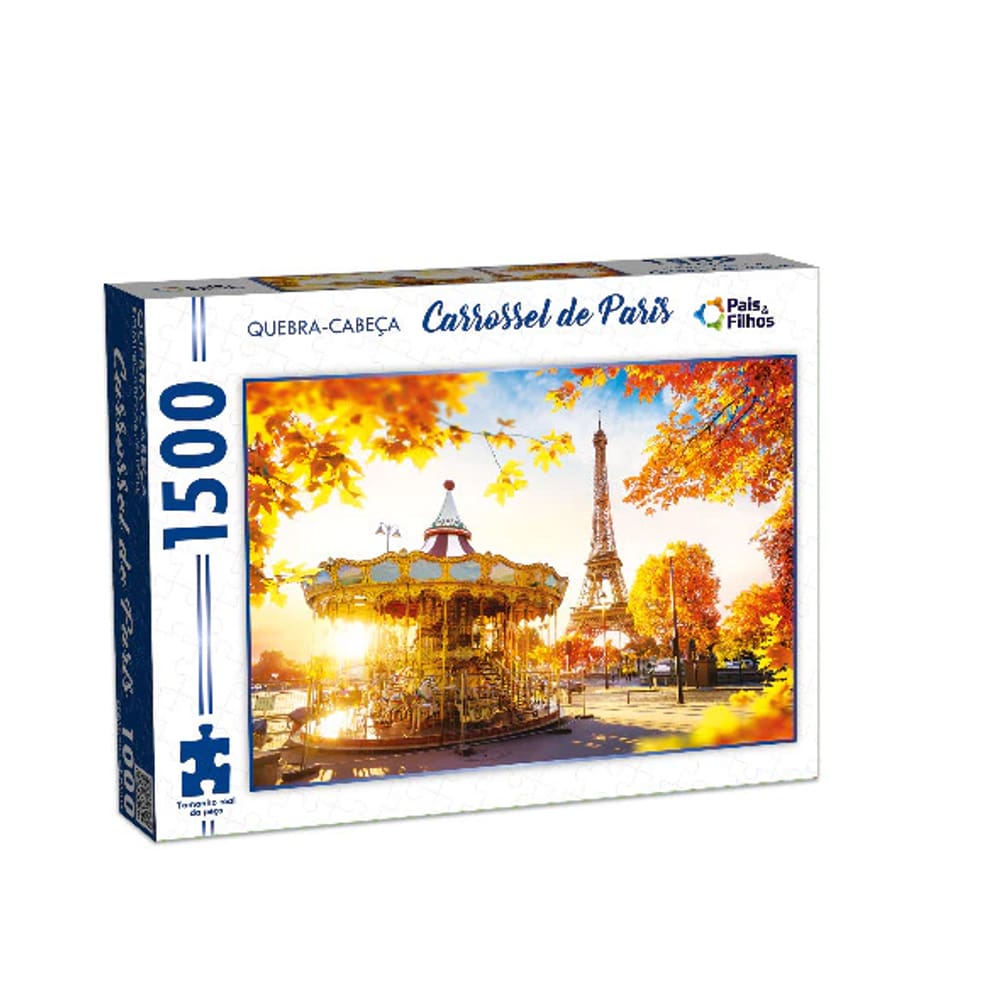 Quebra cabeça Carrossel de Paris França 1500 peças - Puzzle QC Pais e filhos
