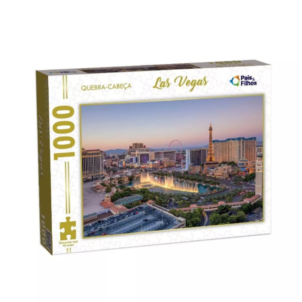 Quebra cabeça Las Vegas 1000 peças - Puzzle QC Pais e filhos