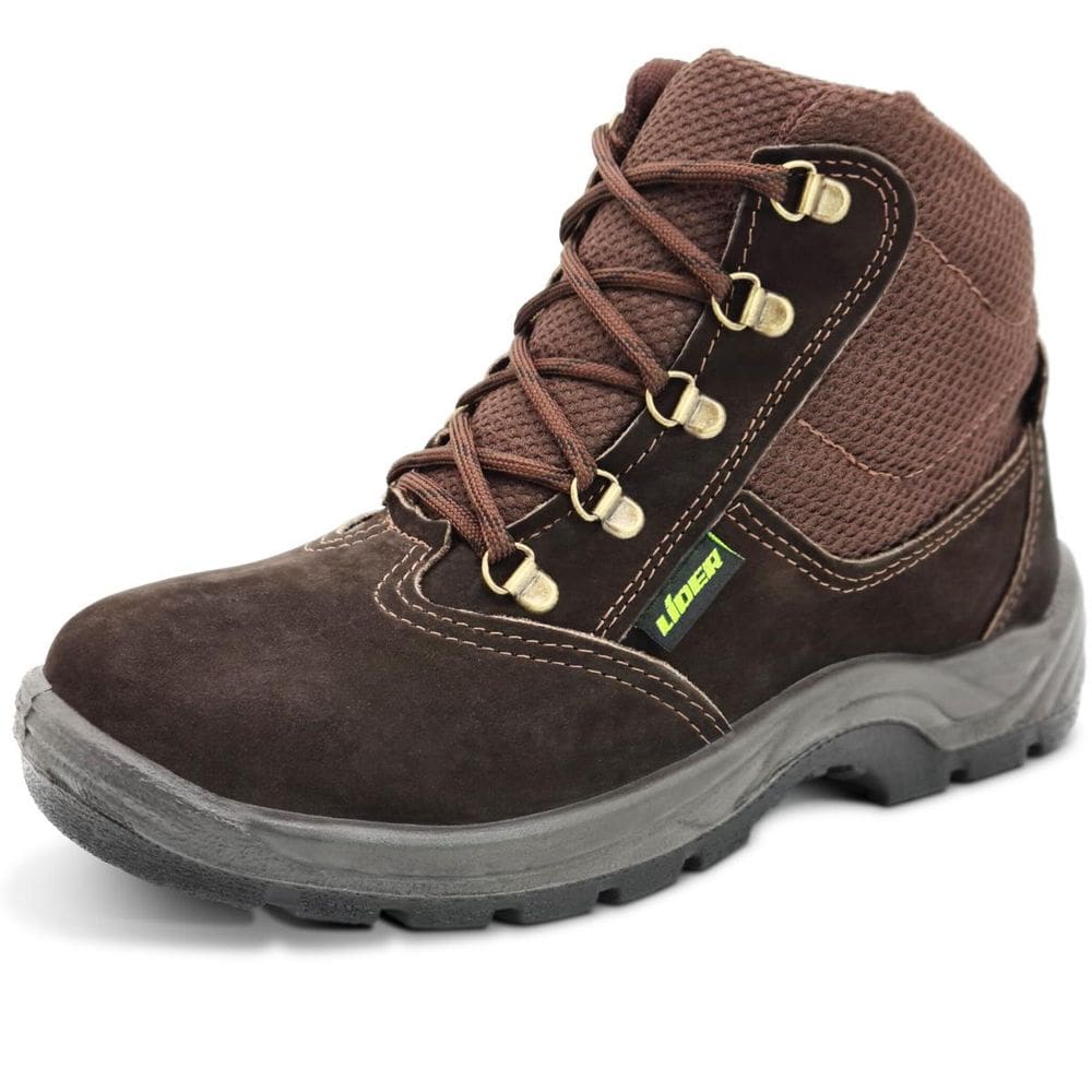Botina De Segurança Biqueira de PVC Cartom CA40102 CouroNobuck Casual -Marrom