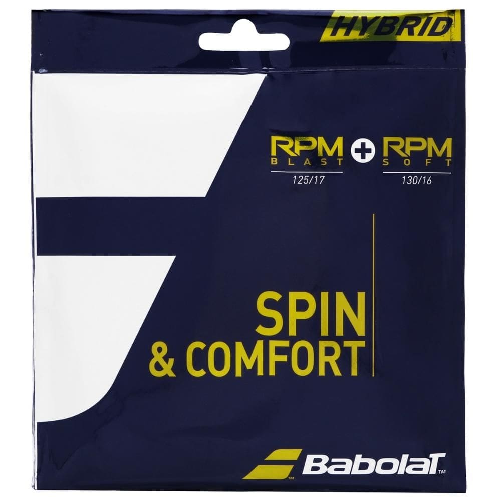 Corda Babolat Hibrida Rpm Blast 17l 1.25mm X Rpm Soft 16l 1.30mm Cinza - Set Individual