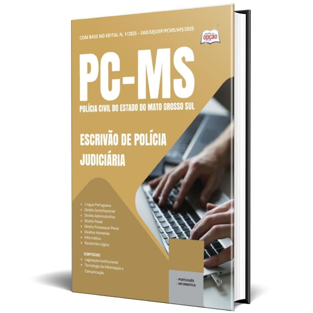Apostila Concurso Pc Ms 2025 Escrivão Polícia Judiciária