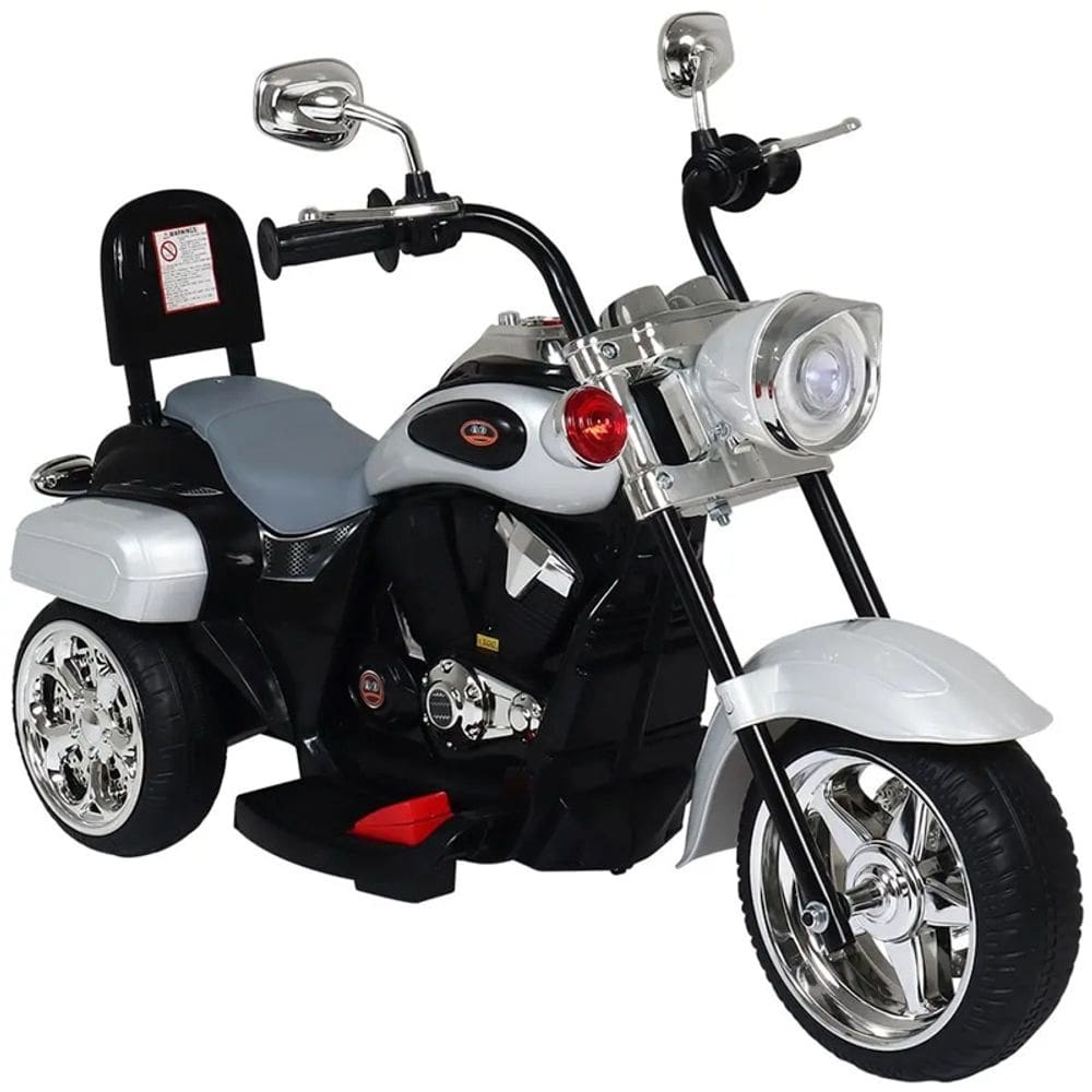 Moto Eletrica Infantil 3 Rodas Tr 1501 6V Cinza Preto - Belfix
