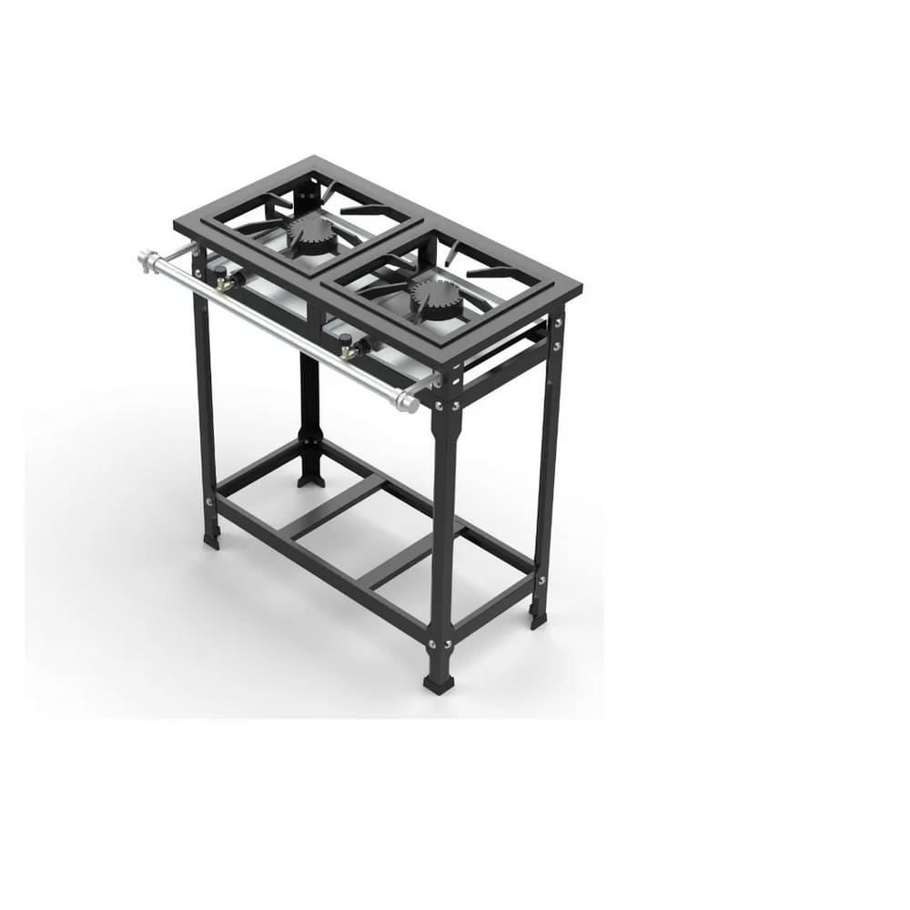 Fogão Industrial 2 Bocas 40x40 AP P8 Leona