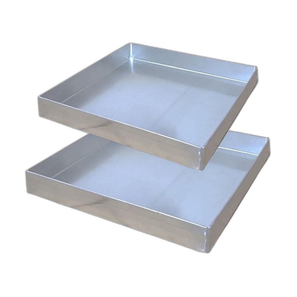 2 Formas Assadeira Quadrada Para Brownie 35X35X3 + 30X30X3Cm