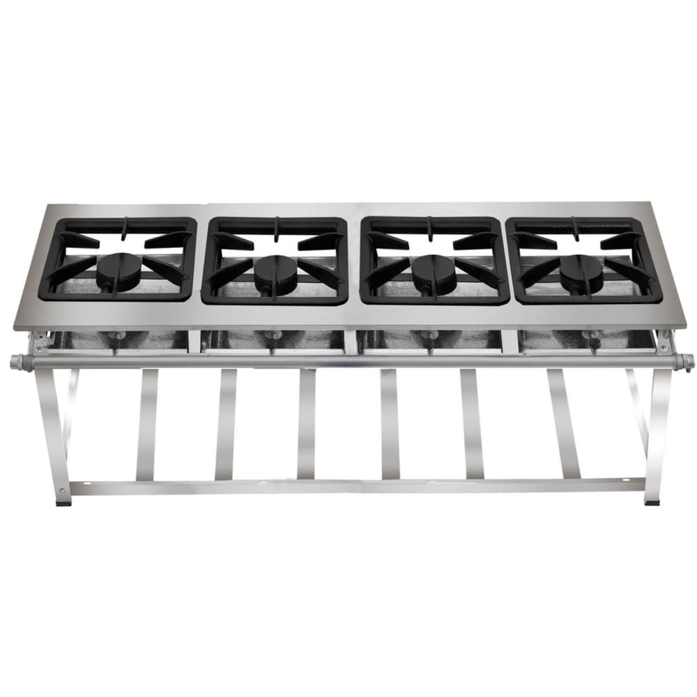 Fogão Industrial 4 Bocas 30x30 AP P7 em Aço Inox Leona