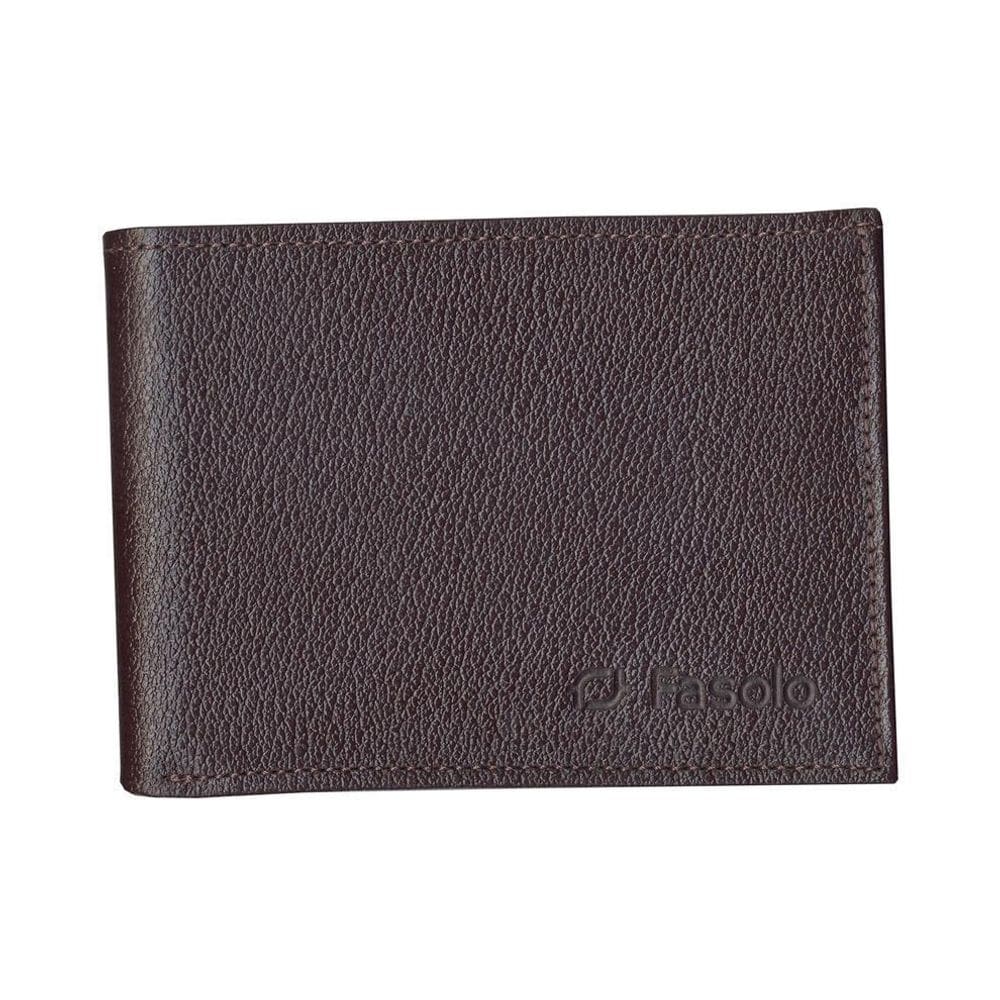 Carteira Masculina Couro Fasolo Porta-Cheques H013 Marrom