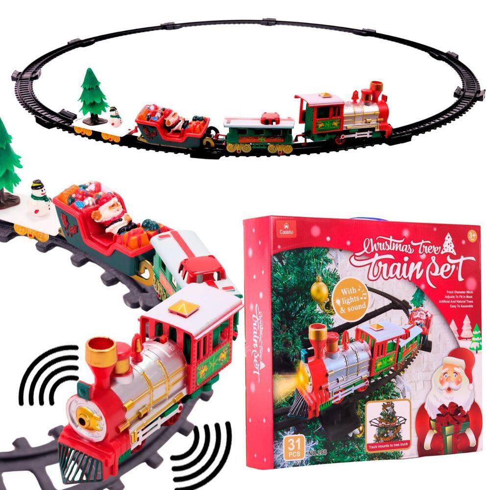 Pista De Brinquedo Trem De Natal C/Luz E Som Cbs0676-Castela