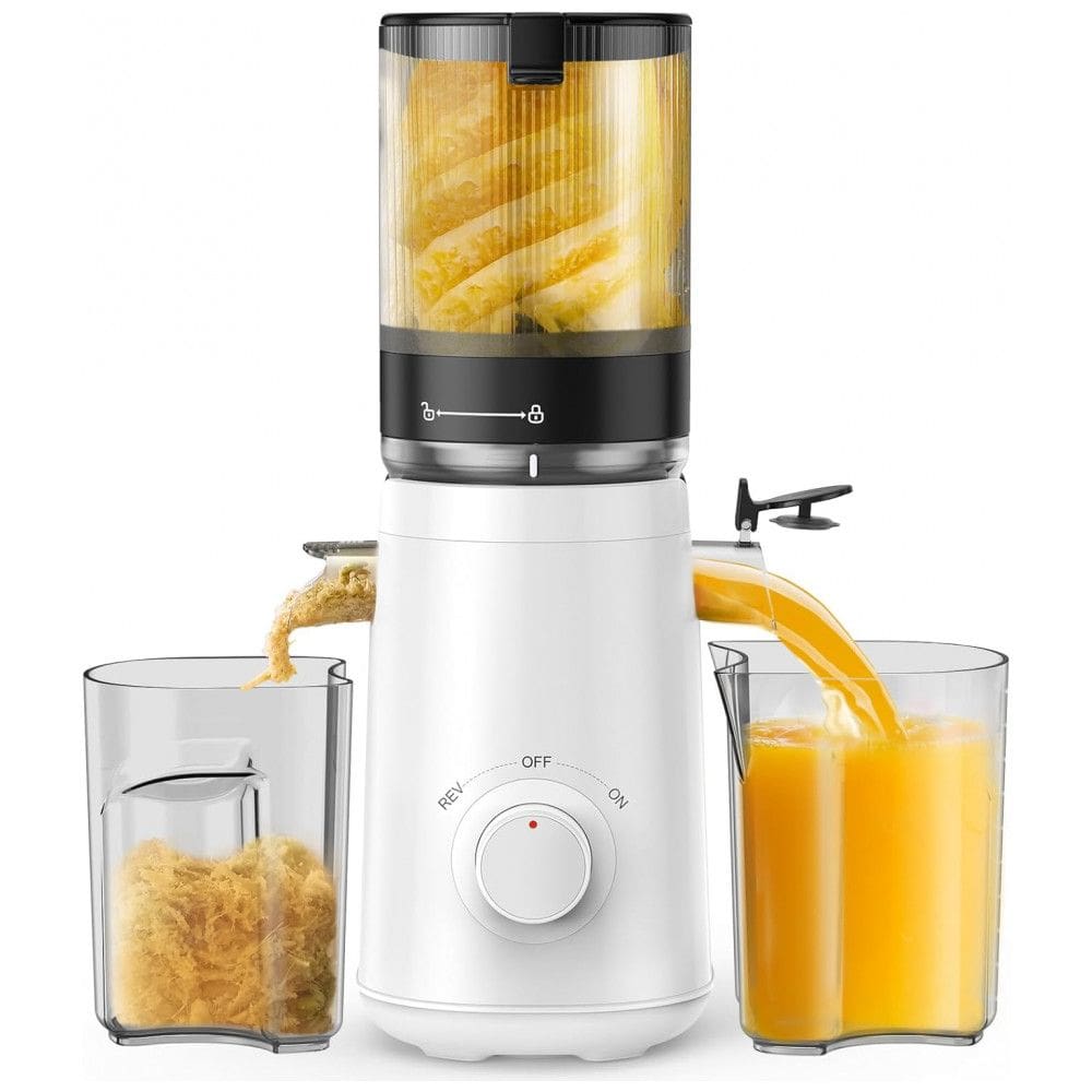 Extrator de Suco TUUMIIST, com Tubo de Alimentação Extra Grande de 13,5 cm, Branco BPA Free